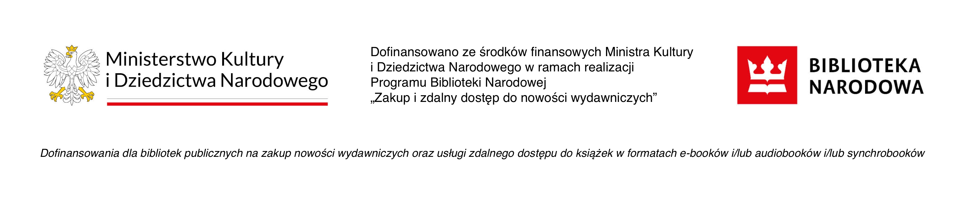 Belka logotypowa Biblioteki Narodowej i Ministerstwa Kultury i Dziedzictwa Narodowego