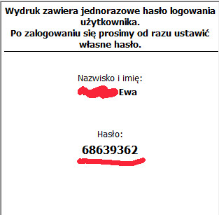 utworzenie jednorazowego hasła
